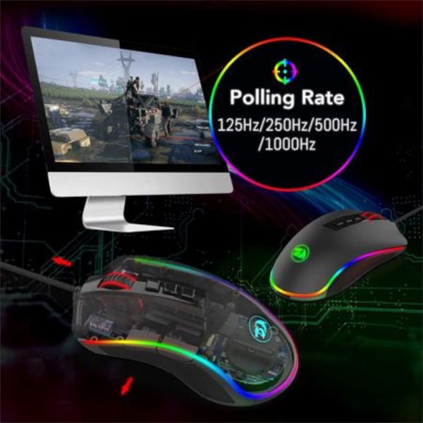 Redragon Cobra M711 RGB Gaming muis polling rate