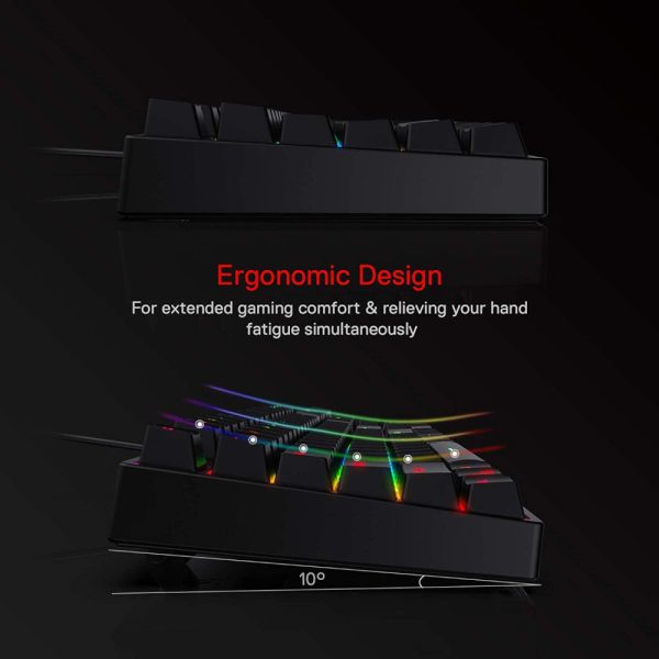 Redragon Surara K582RGB Toetsenbord ergonomic