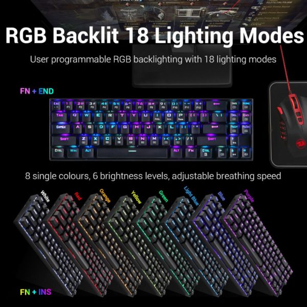 Redragon Demios 60 Gaming RGB led